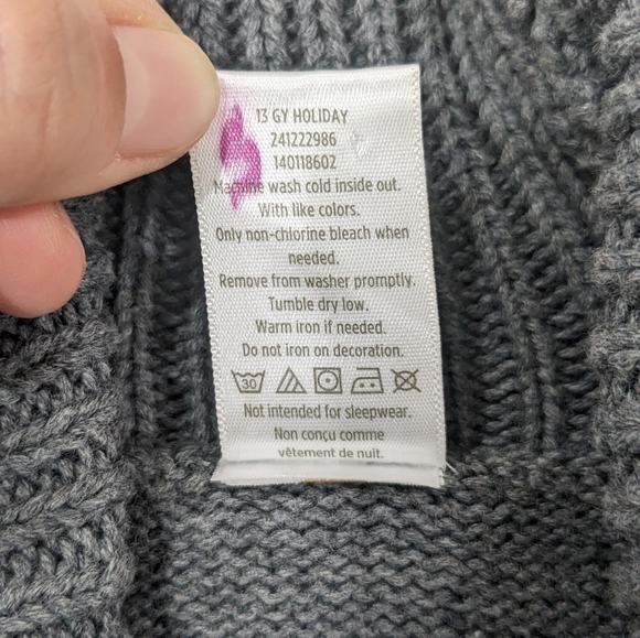 Gymboree gray sweater girl dress wide turtleneck short sleeves size 6 - Picture 7 of 7